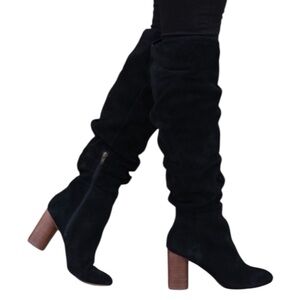 Sole Society “Bali” suede slouch heel boots 8